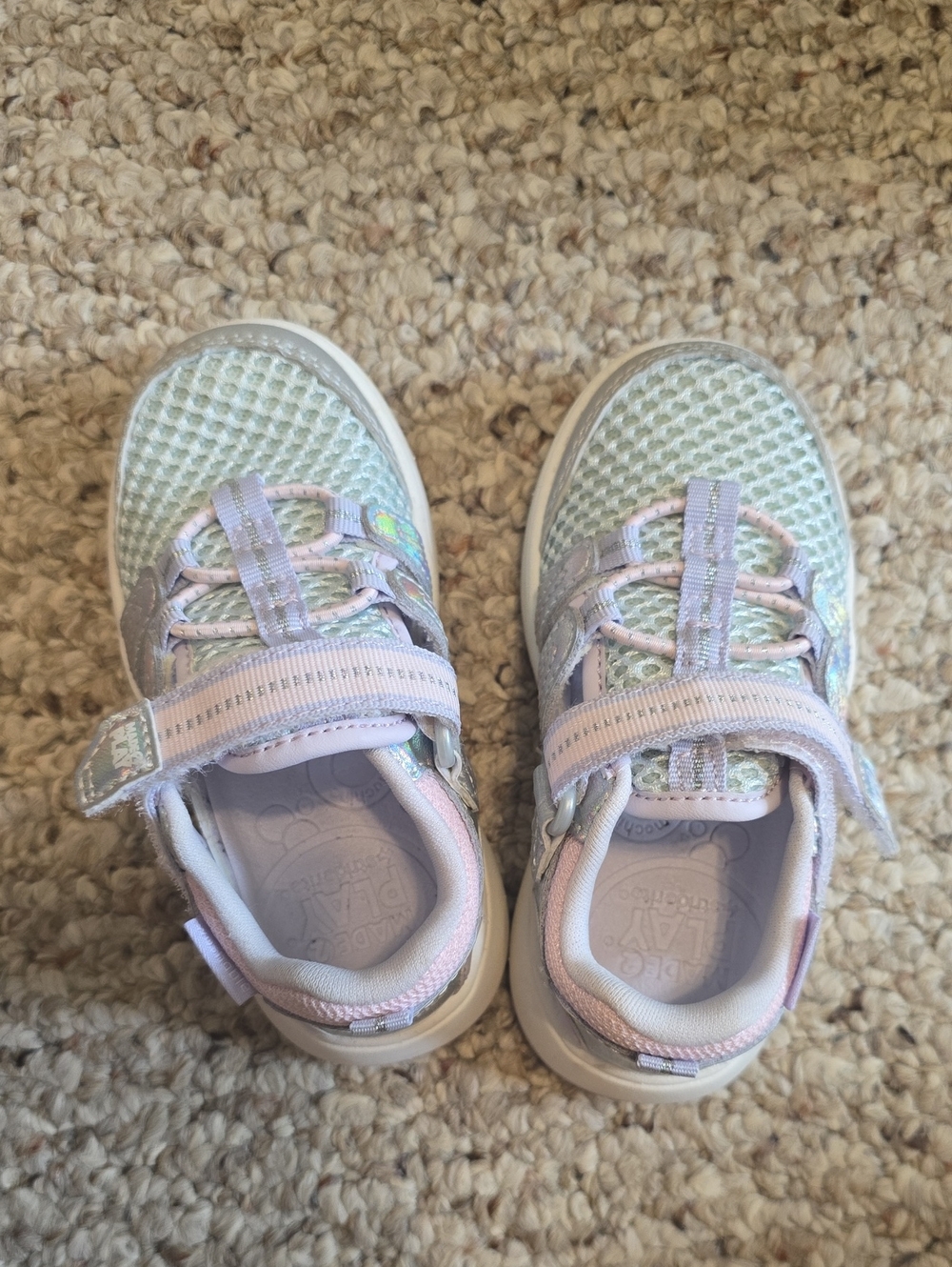 Stride Rite Lightweight Mesh Sneakers - Pastel Pink & Mint